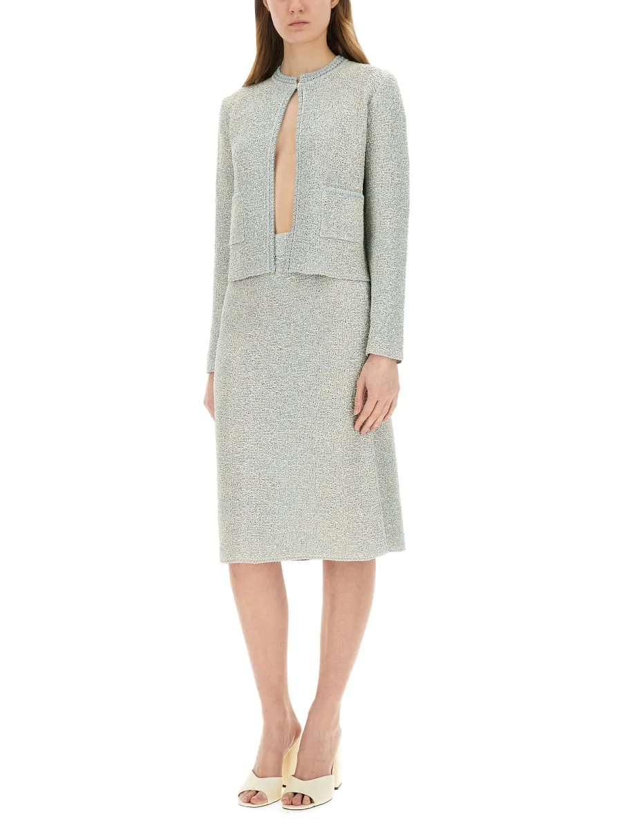 Lurex Knit Tweed Skirt