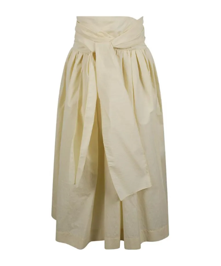 Front-Tie Midi Skirt