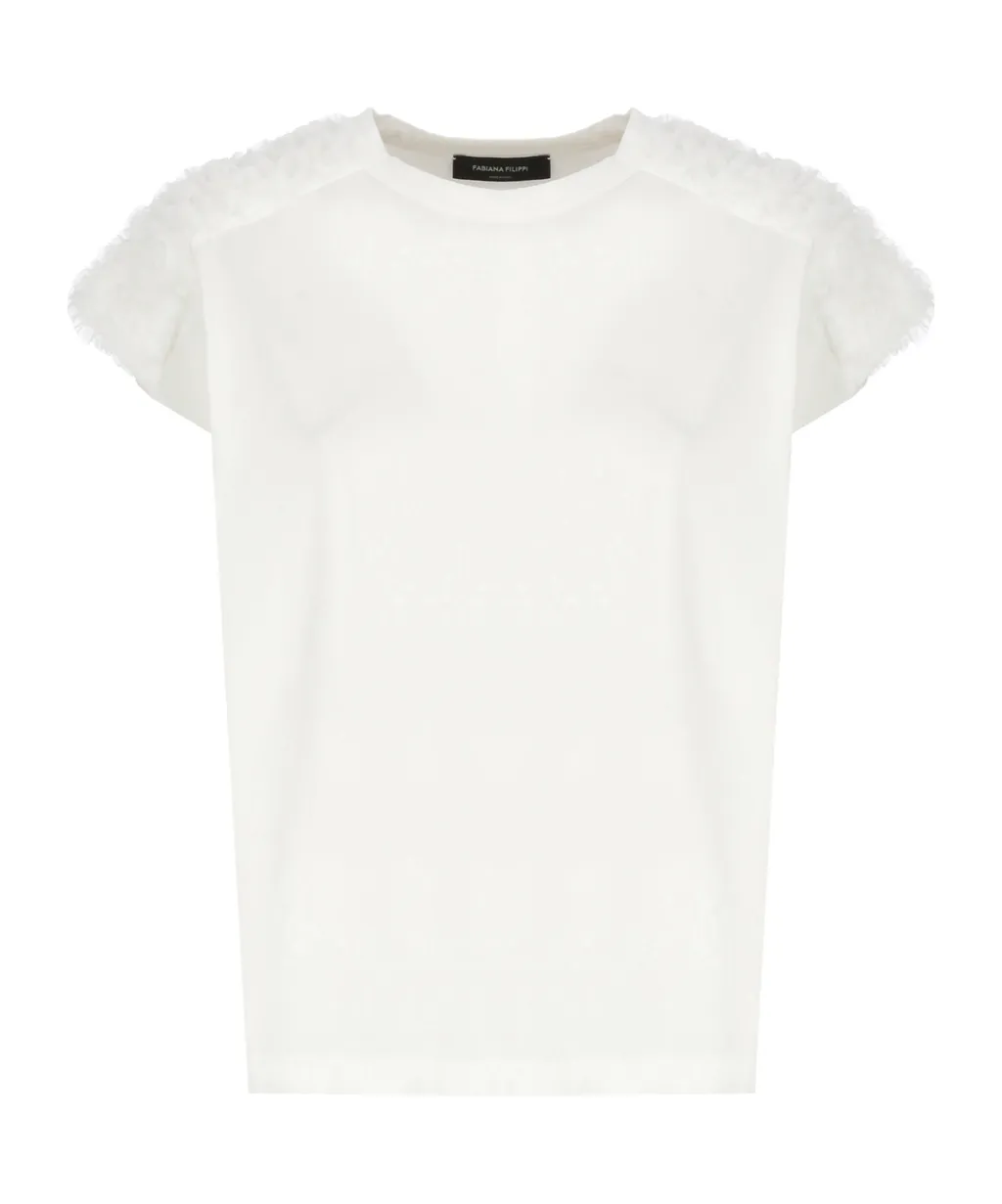 Tulle Detailed T-Shirt