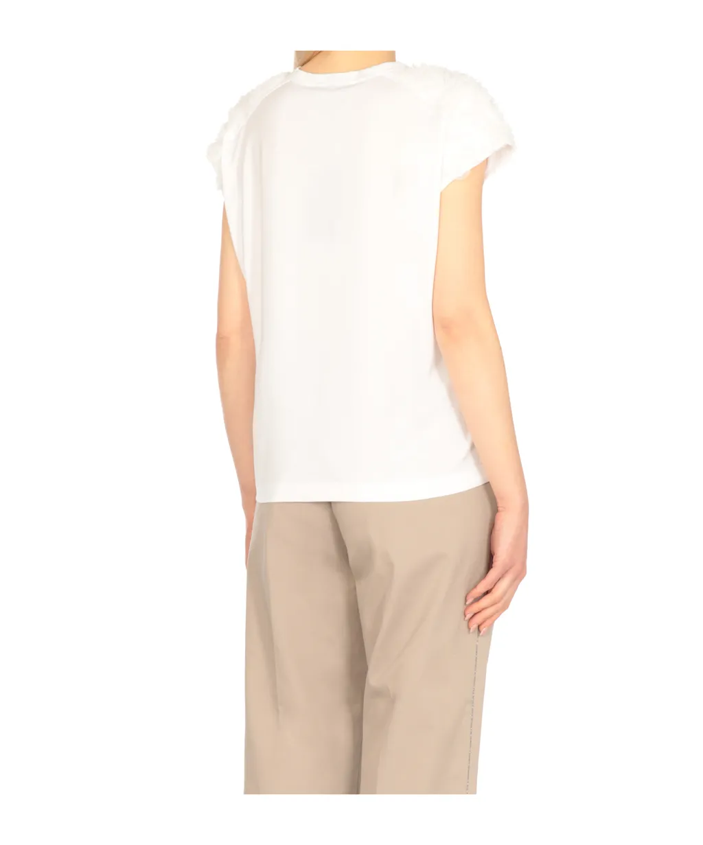 Tulle Detailed T-Shirt