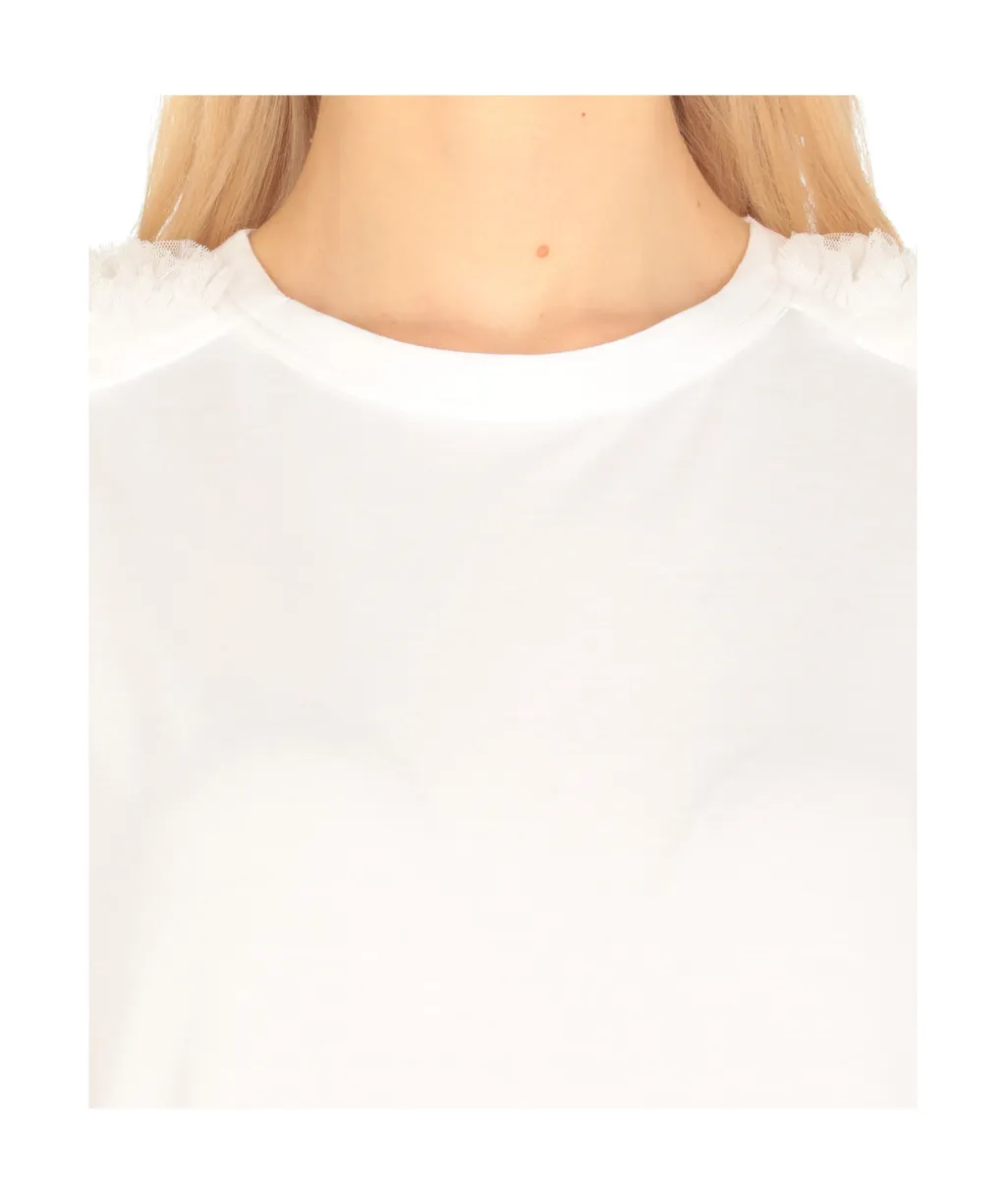 Tulle Detailed T-Shirt