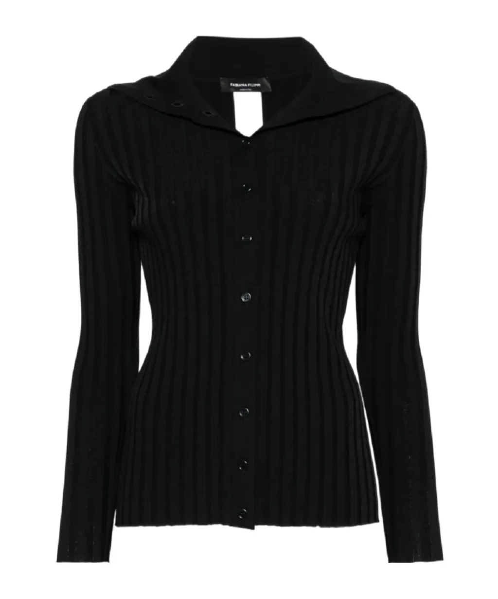 Ribbed-Knit Cardigan