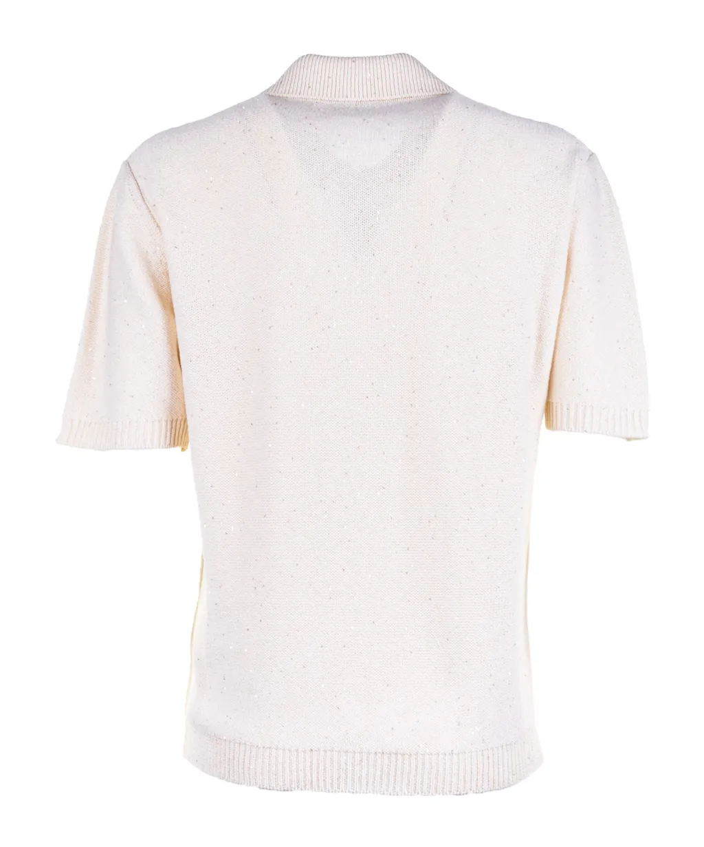 Short-Sleeved Knitted Polo Shirt