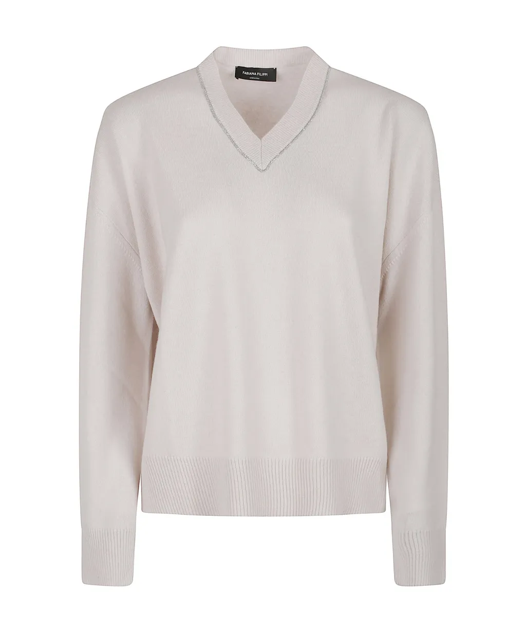 V-Neck Knitted Jumper