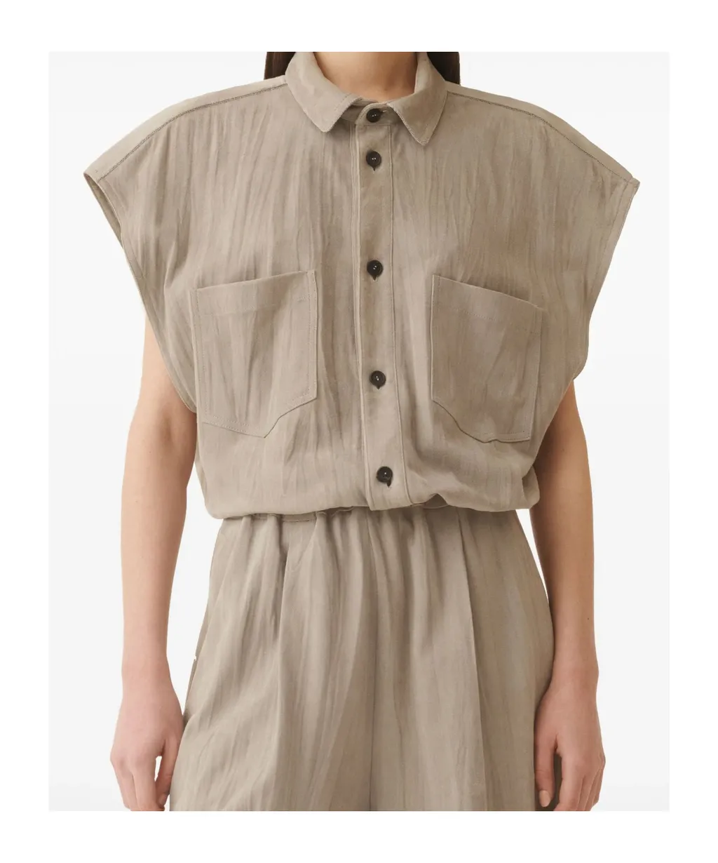 Suede Vest With Pockets