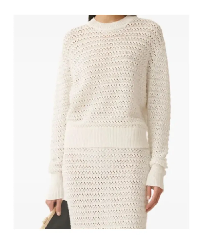 Open-Knit Crewneck Jumper