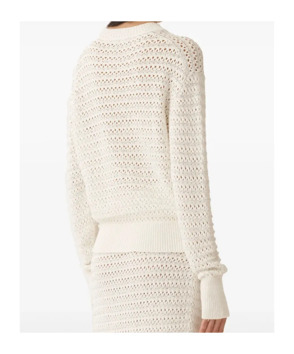 Open-Knit Crewneck Jumper