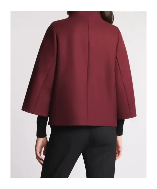Hook-Closure Wool Cape