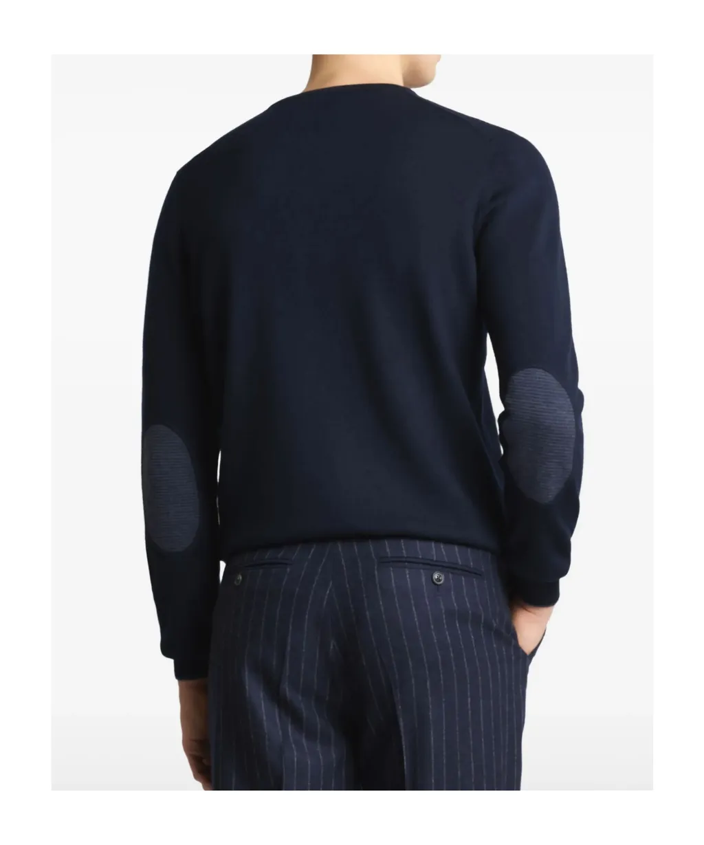 Elbow-Patch Wool Sweater