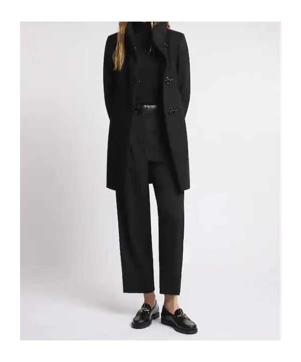 Empire Line Wool Coat