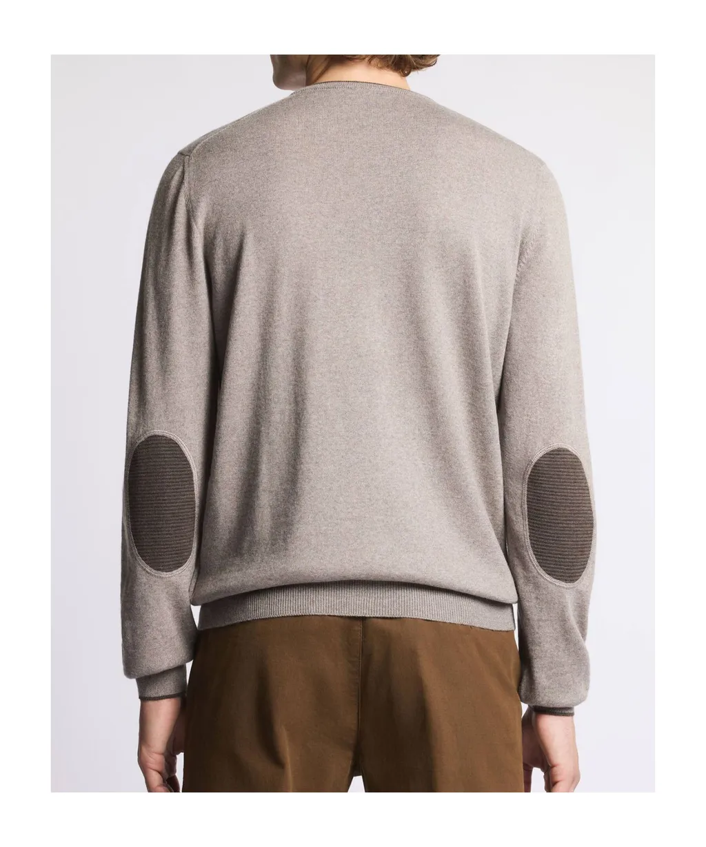 Elbow-Patch Wool Sweater