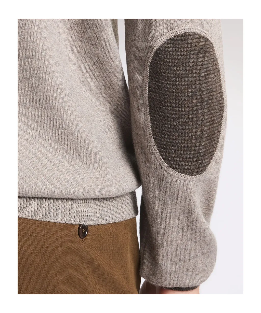 Elbow-Patch Wool Sweater