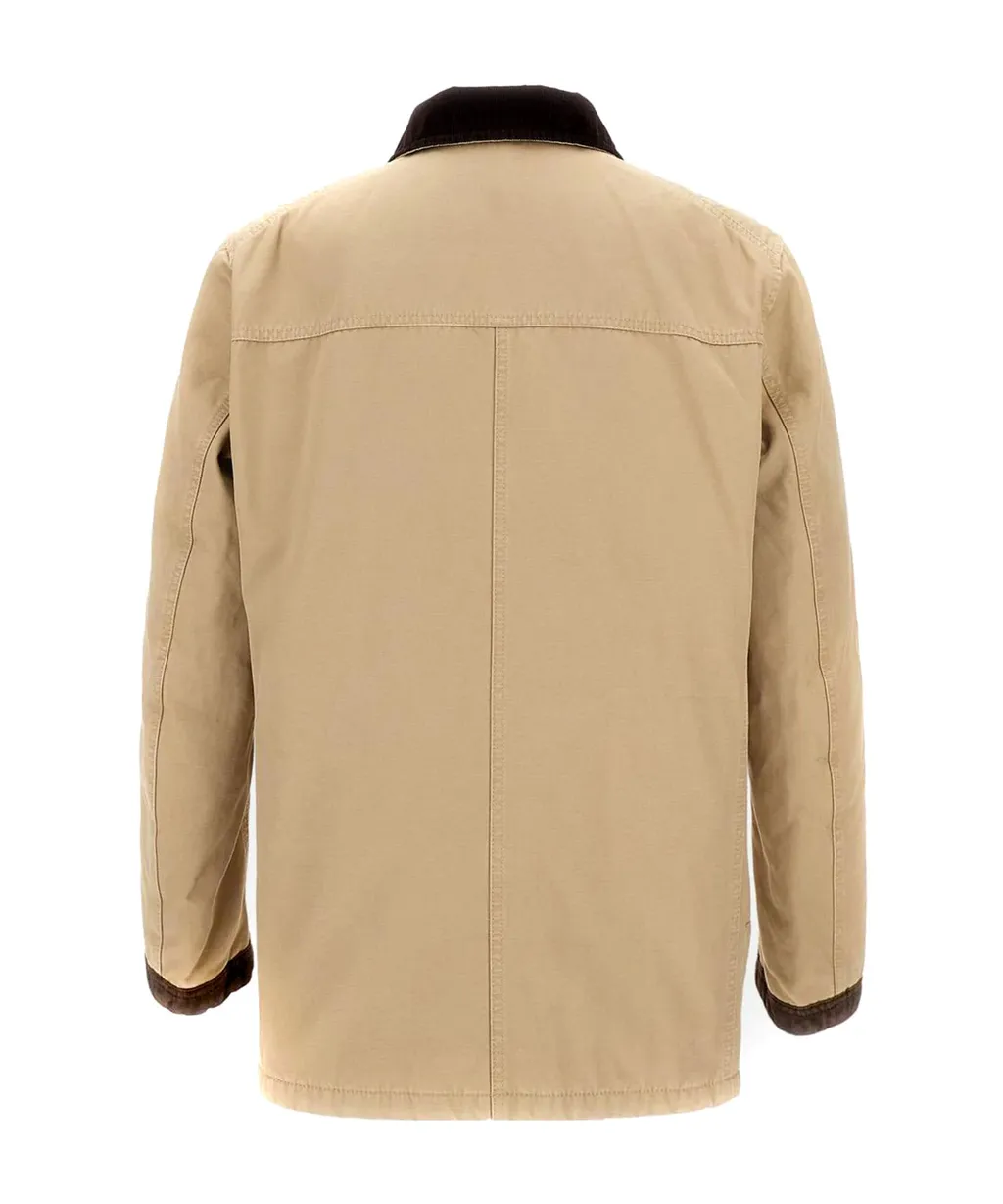 Toggle-Closure Canvas Jacket
