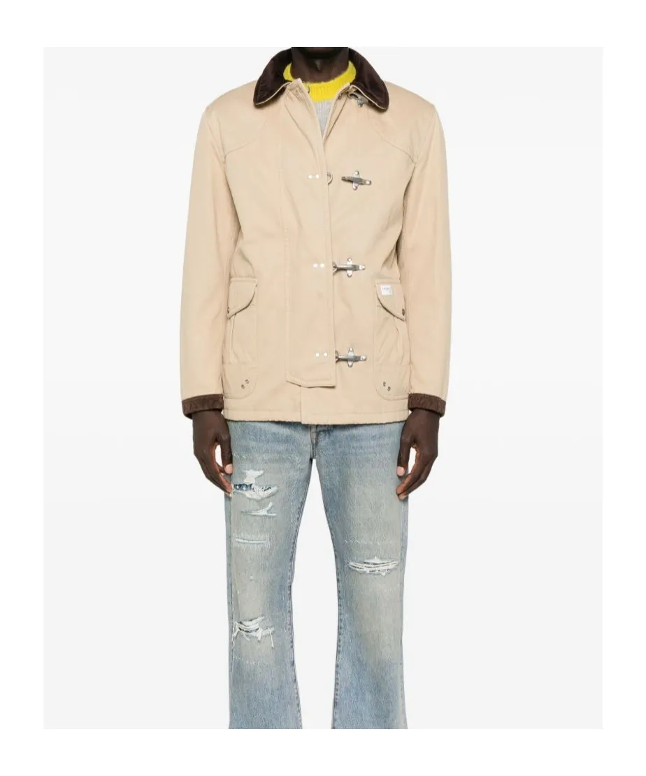 Toggle-Closure Canvas Jacket