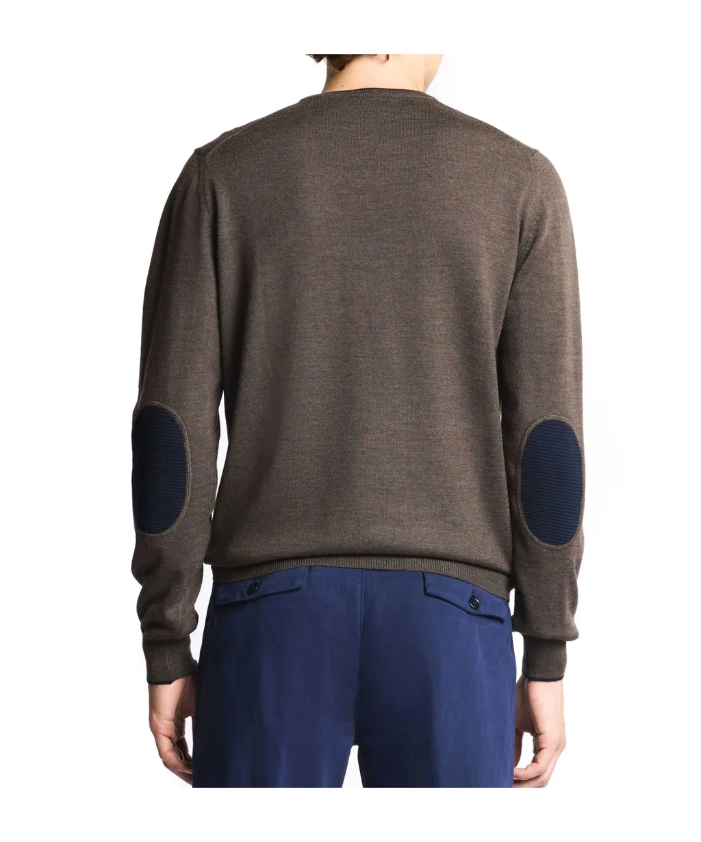 Elbow-Patch Wool Sweater