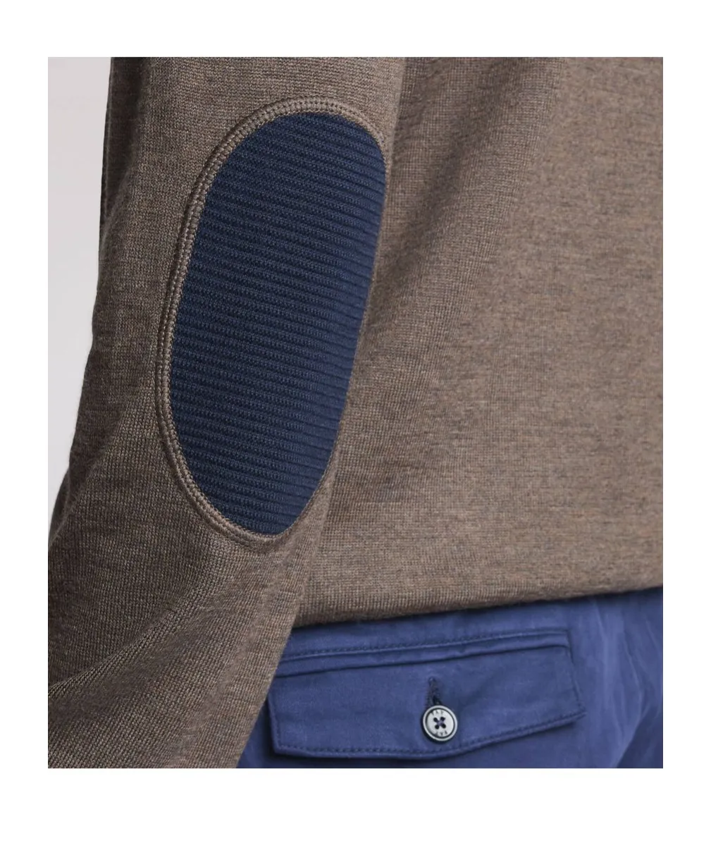 Elbow-Patch Wool Sweater