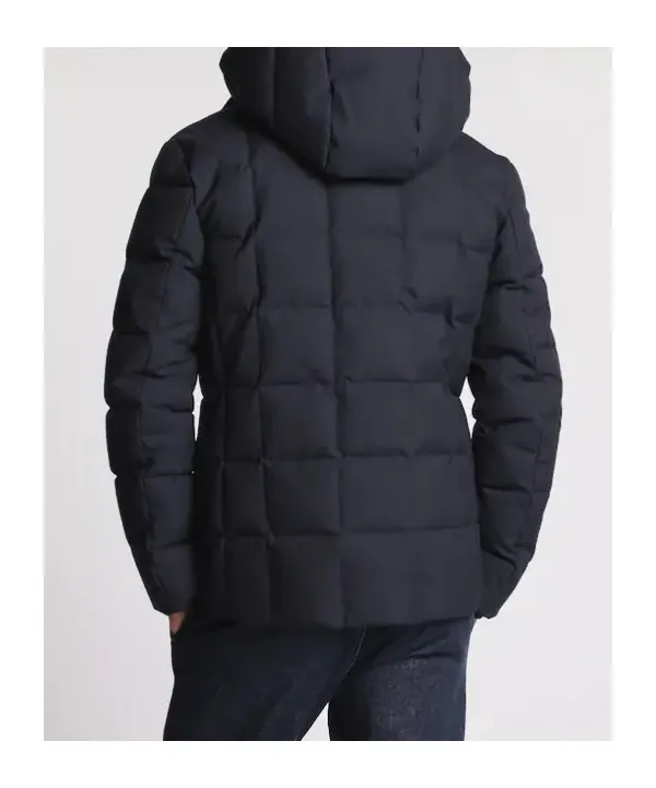 Quilted Hooded Pea Coat