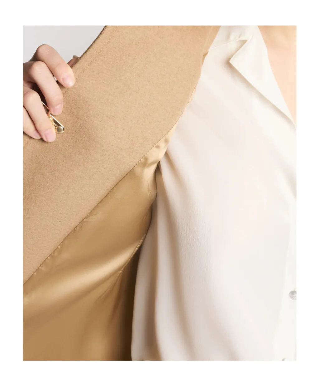 Virginia Velvet-Trimmed Coat