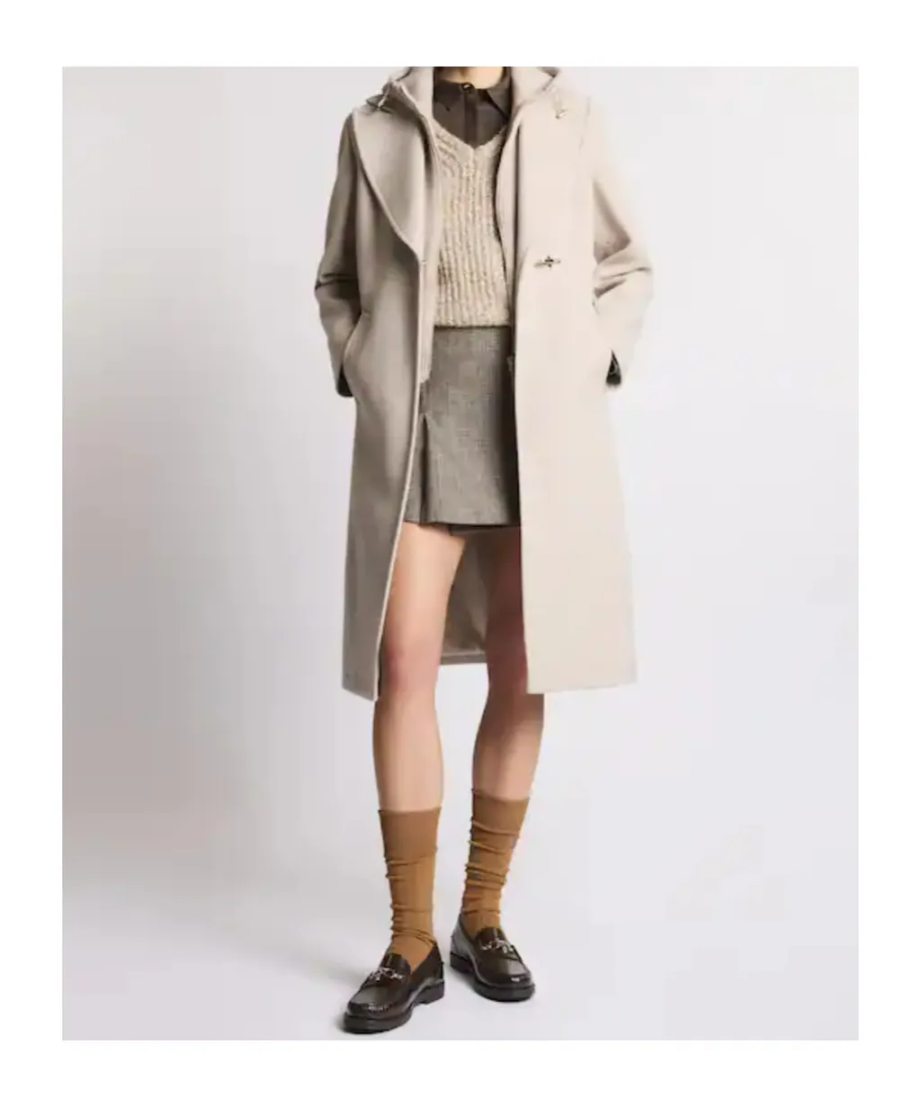 Double Wool Jersey Coat