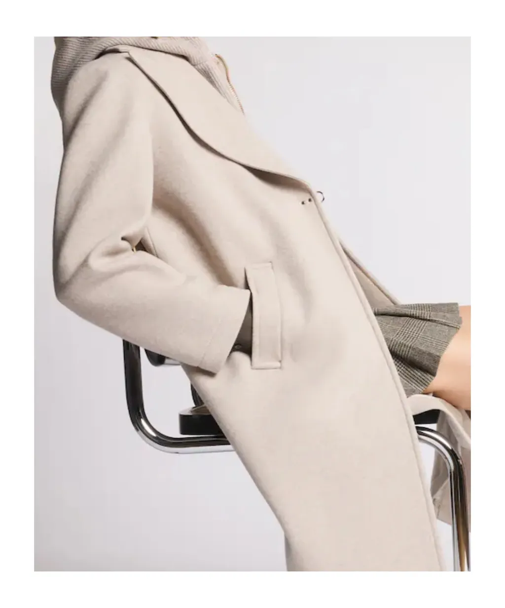Double Wool Jersey Coat