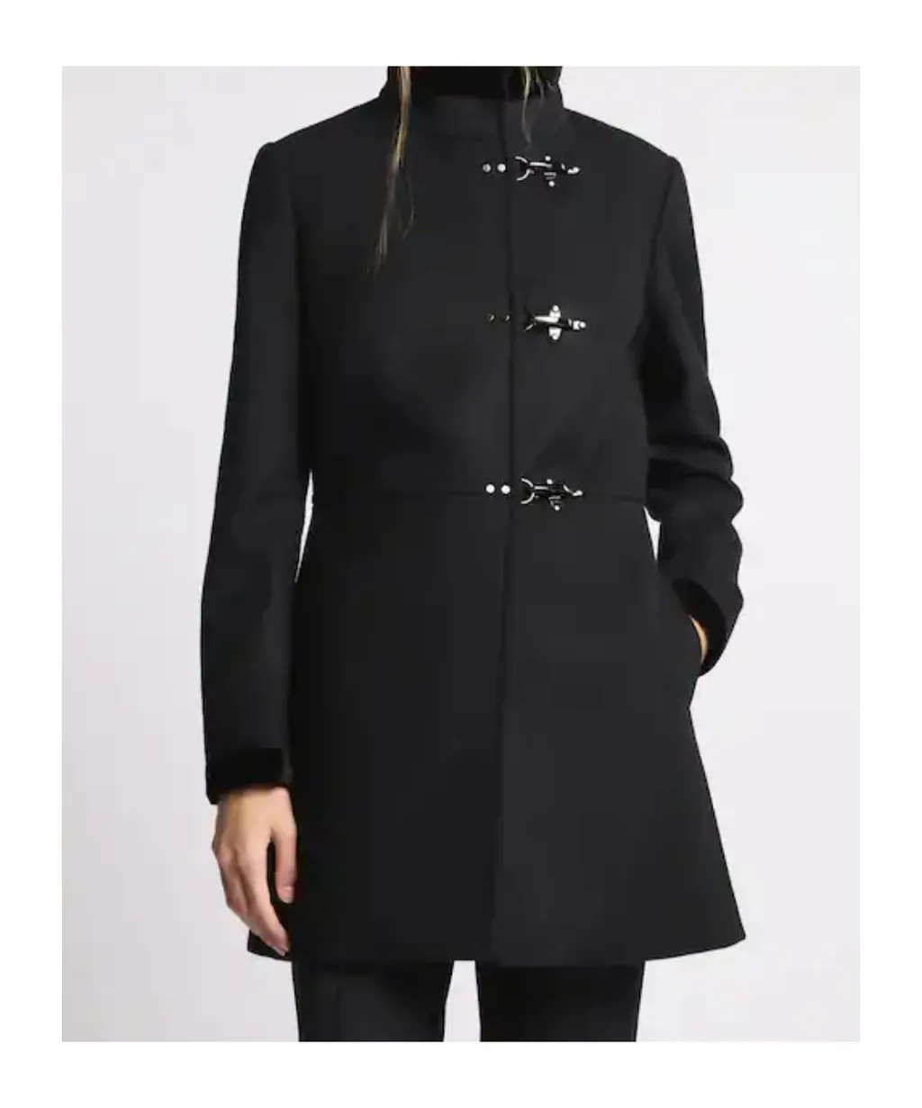 Virginia Velvet-Trimmed Coat