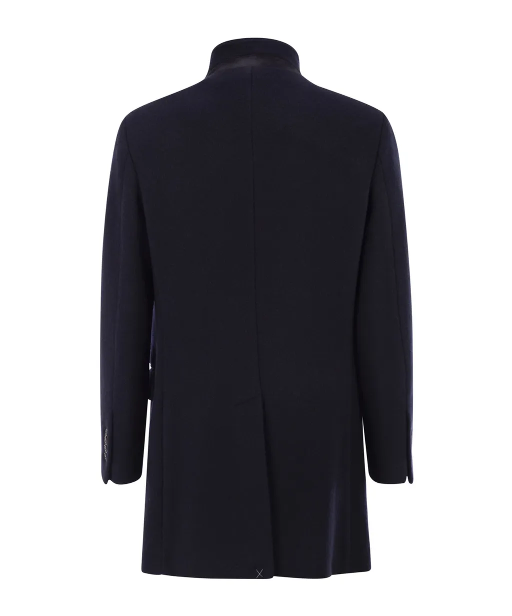 Herringbone Wool-Blend Coat