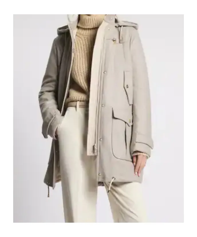 Quilted Wool-Blend Parka