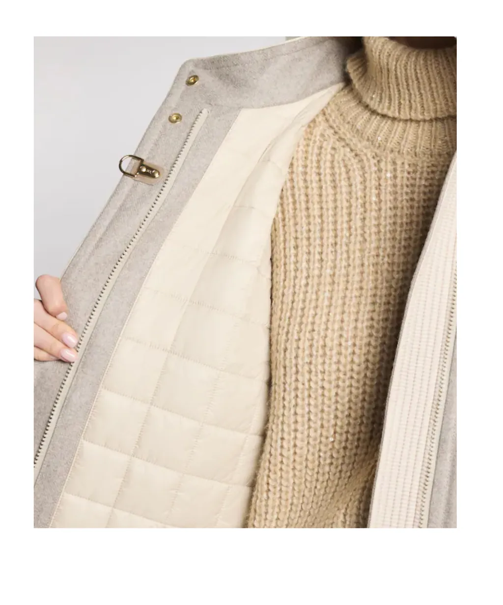 Quilted Wool-Blend Parka