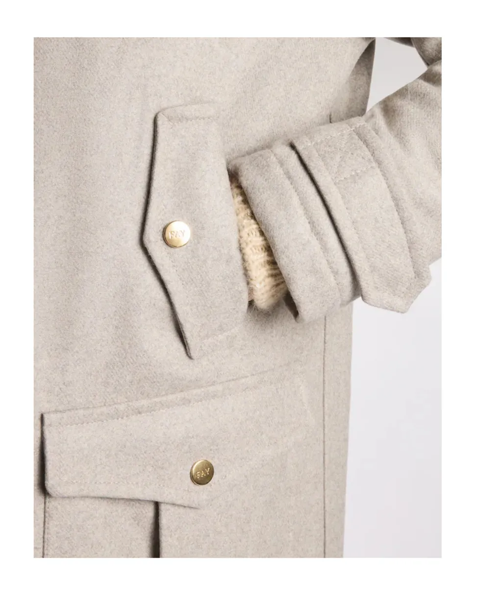 Quilted Wool-Blend Parka