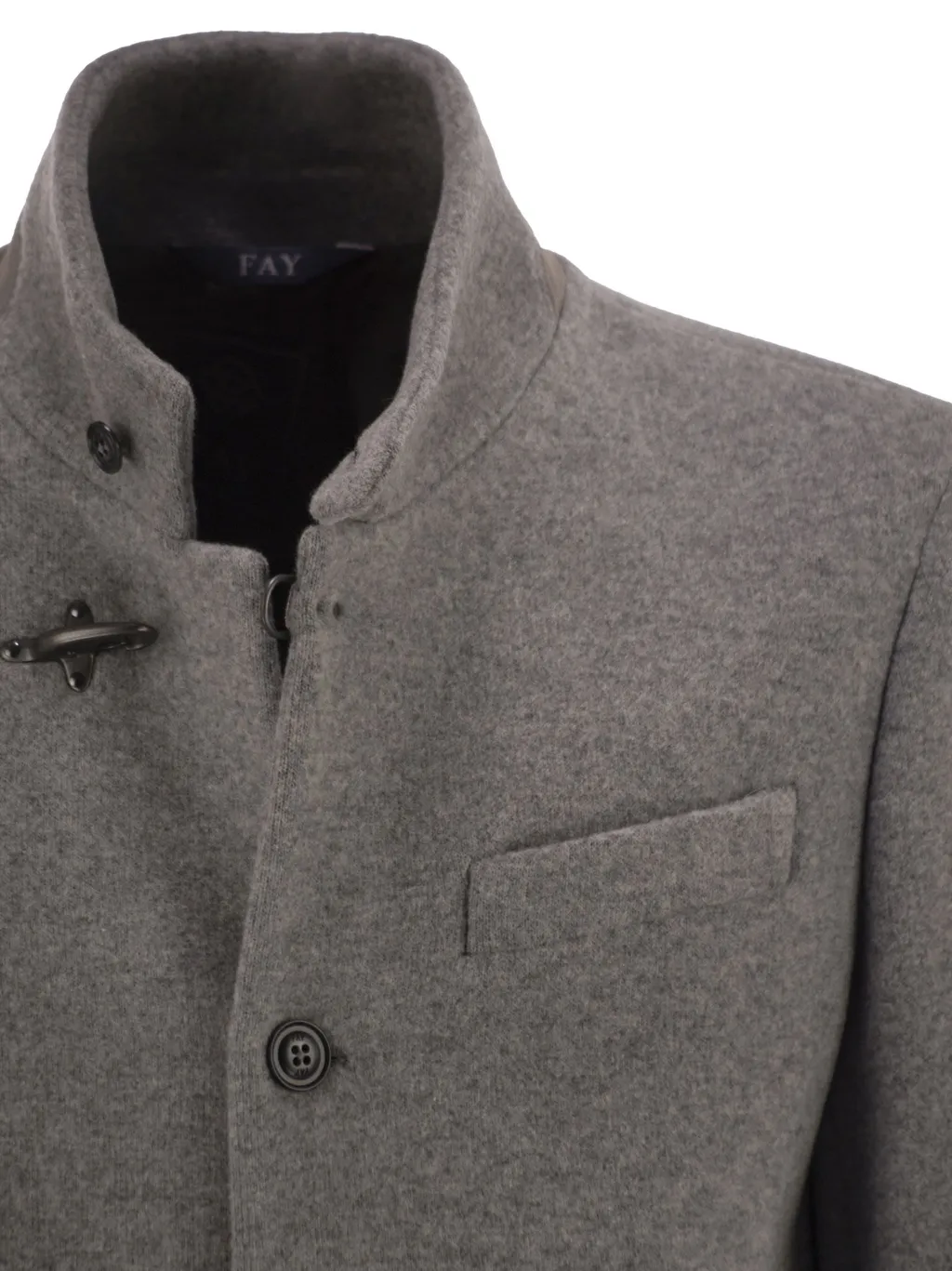 Herringbone Wool-Blend Caban Coat