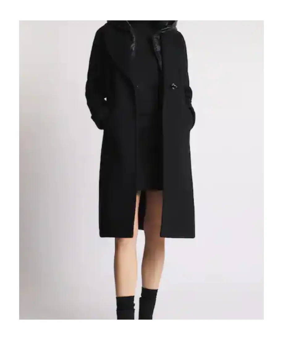 Double Front Hooded Coat