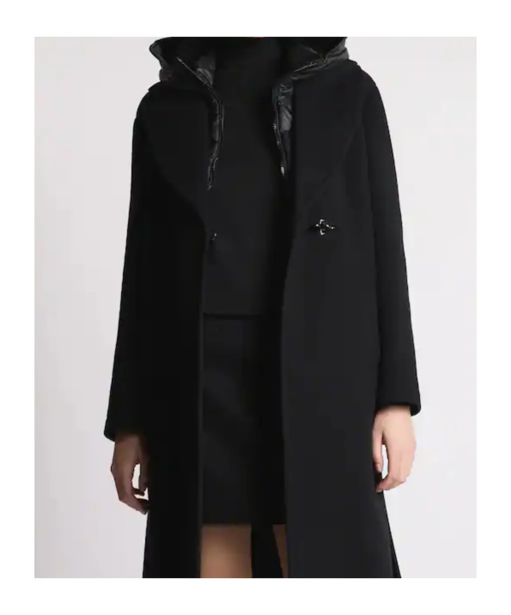 Double Front Hooded Coat