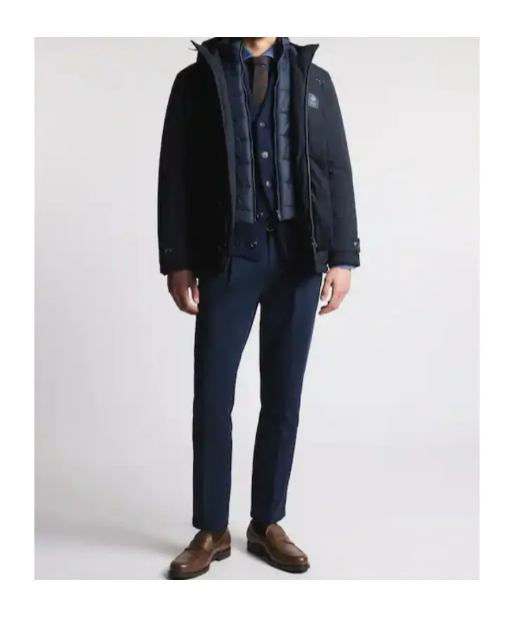 Technical Gabardine Pea Coat