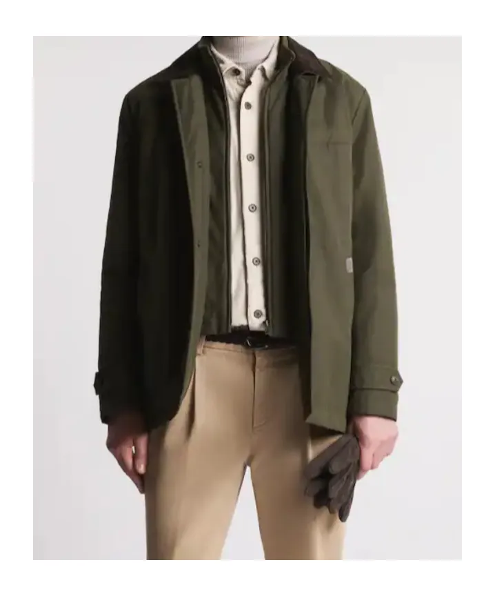 Morning Raincoat With Velvet Collar