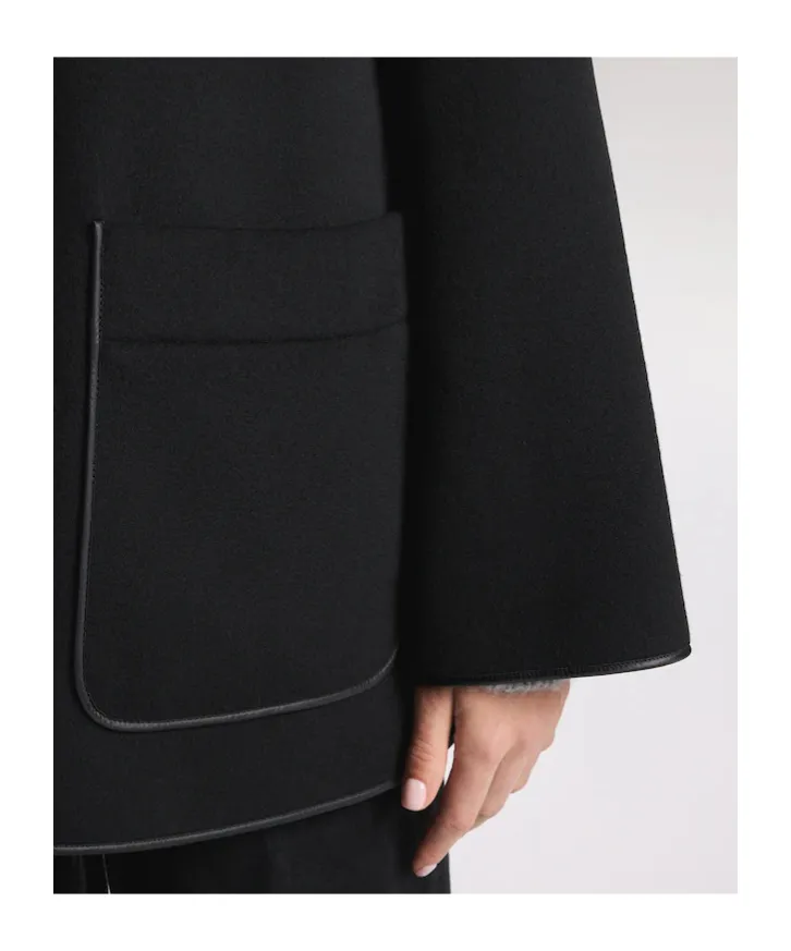 Hooded Wool-Cashmere Pea Coat