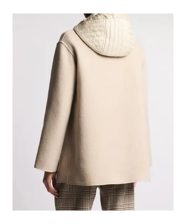 Hooded Wool-Cashmere Pea Coat