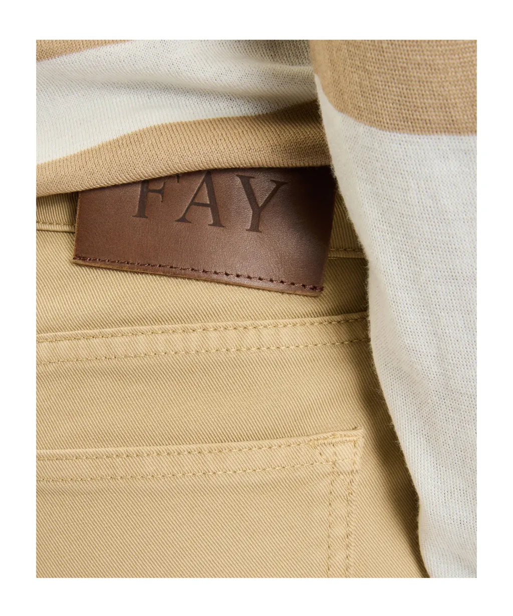 Slim Fit Cotton Drill Jeans