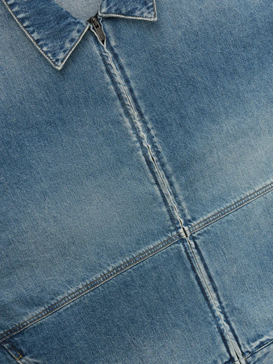 Zip-Front Denim Jacket