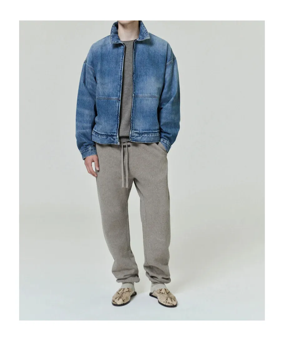 Zip-Front Denim Jacket