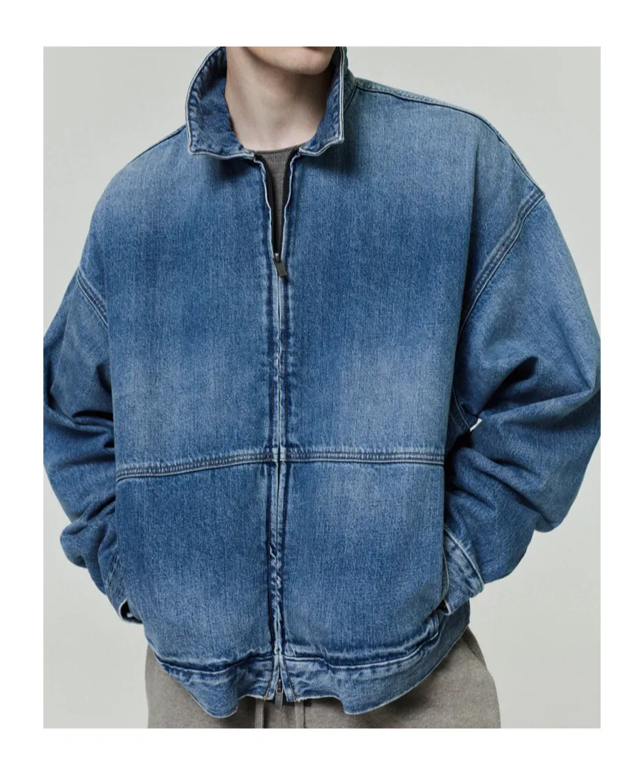 Zip-Front Denim Jacket