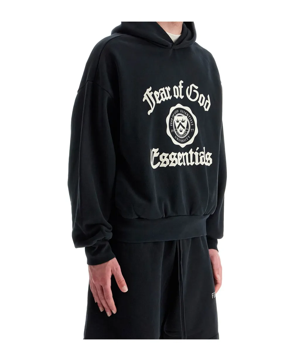 Logo Printed Long-Sleeved Hoodie