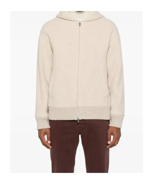 Hooded Zip-Front Jacket
