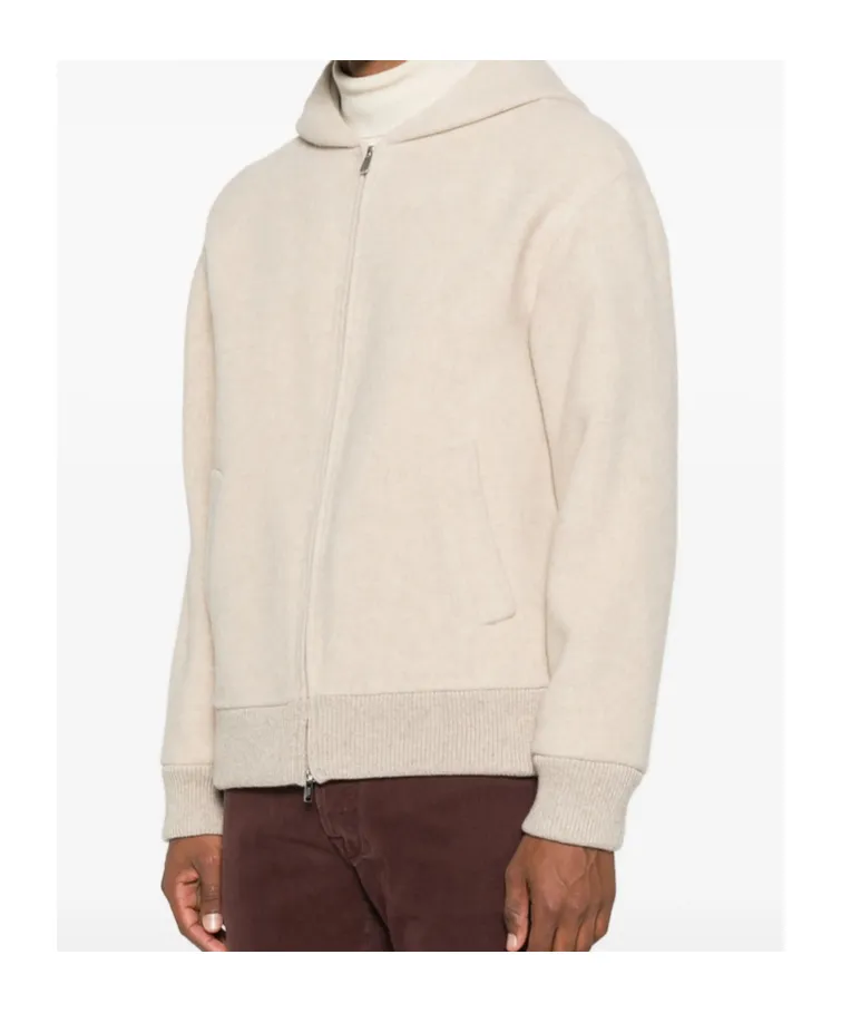 Hooded Zip-Front Jacket