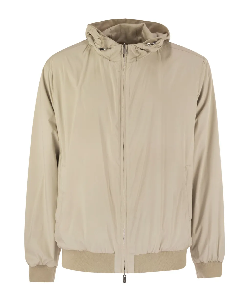 Reversible Hooded Bomber Jacket