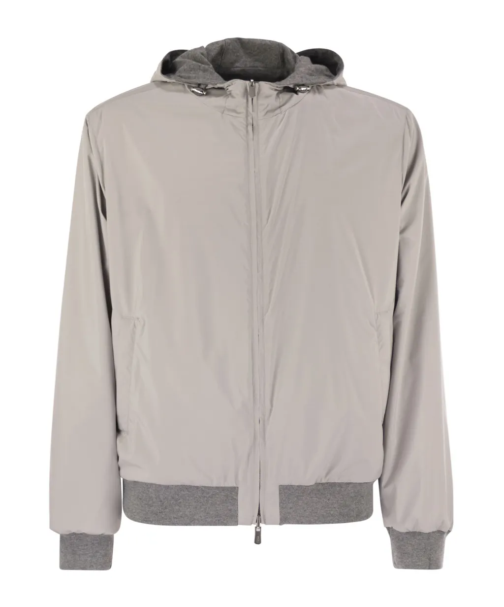 Reversible Hooded Bomber Jacket