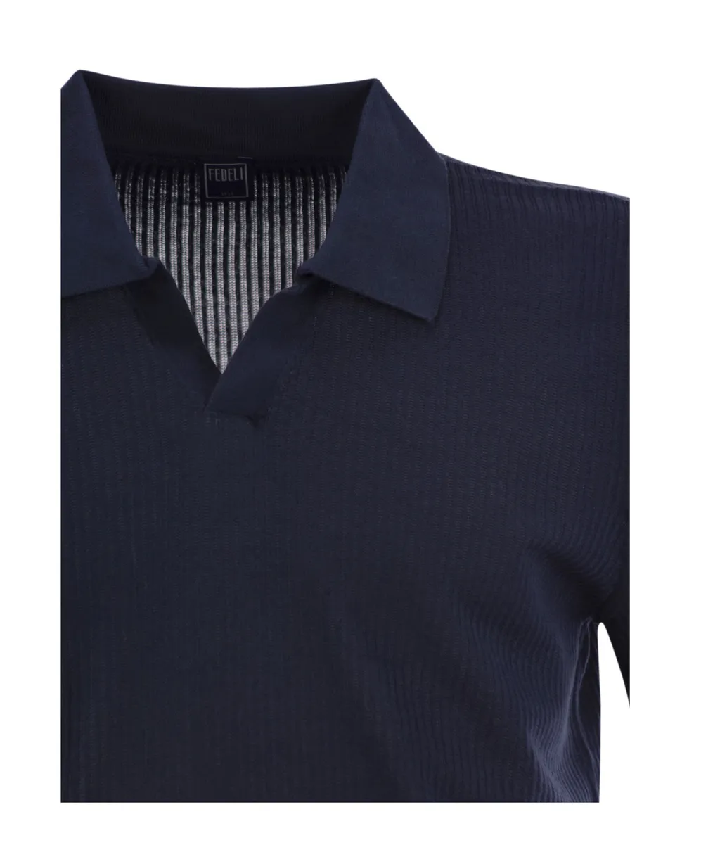 Giza Cotton Buttonless Polo Shirt