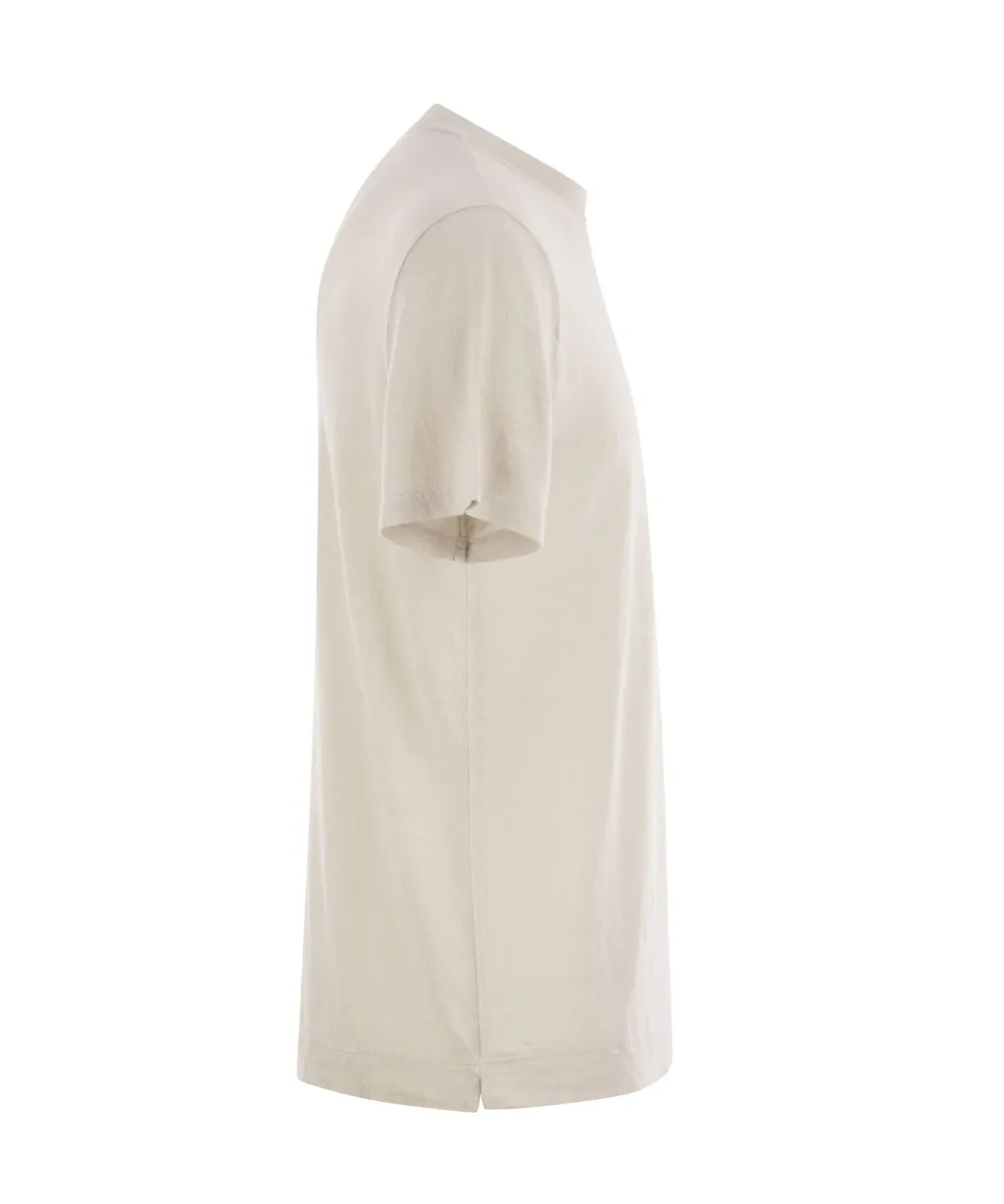 Stretch Linen Short-Sleeve T-Shirt