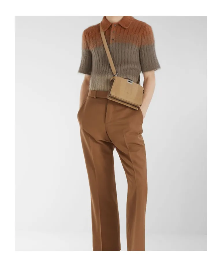 Peekaboo Iseeu X-Cross Beige Nubuck Lizard Leather Bag