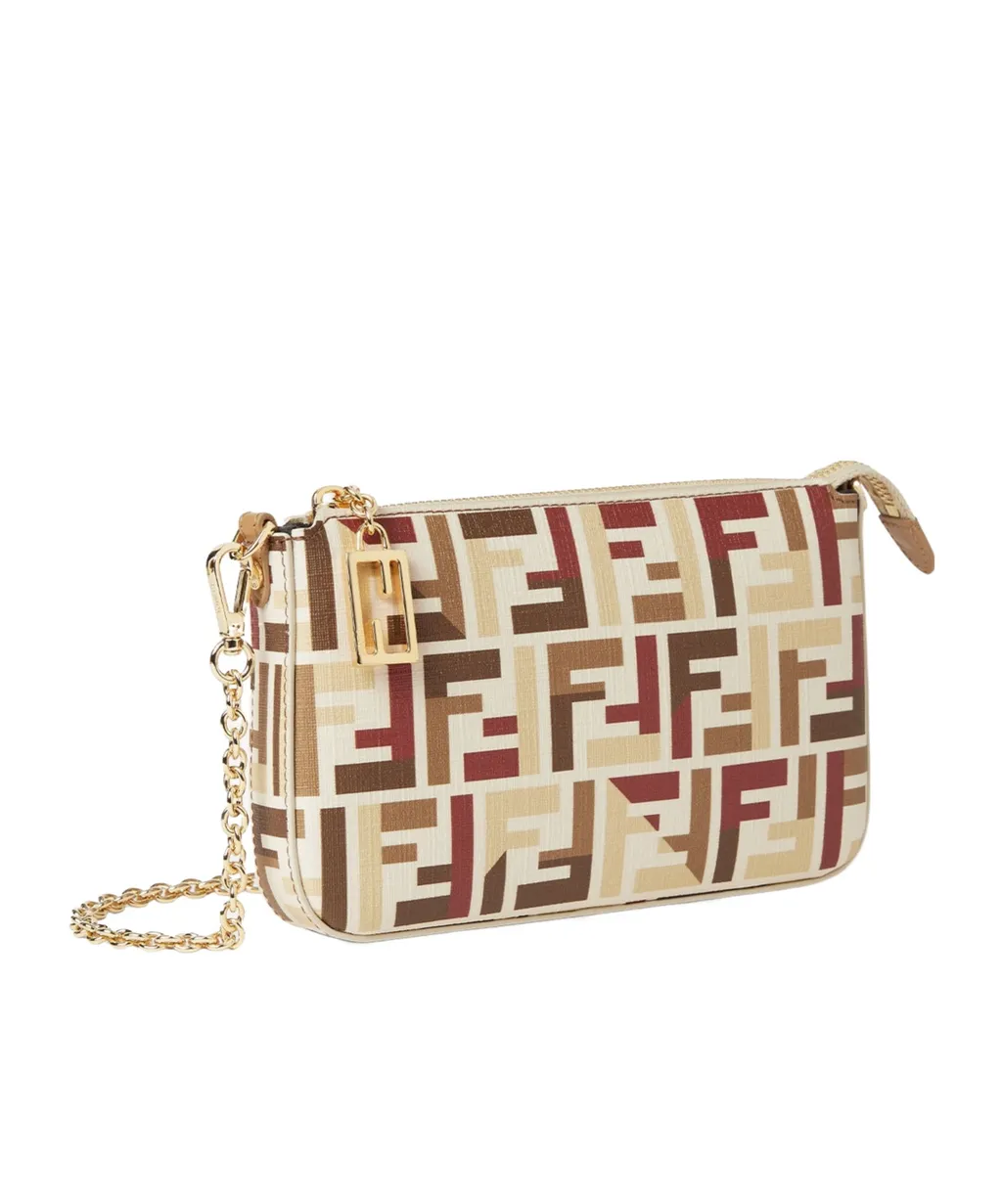 Pouch With Chain In Multicolor Ff Fabric