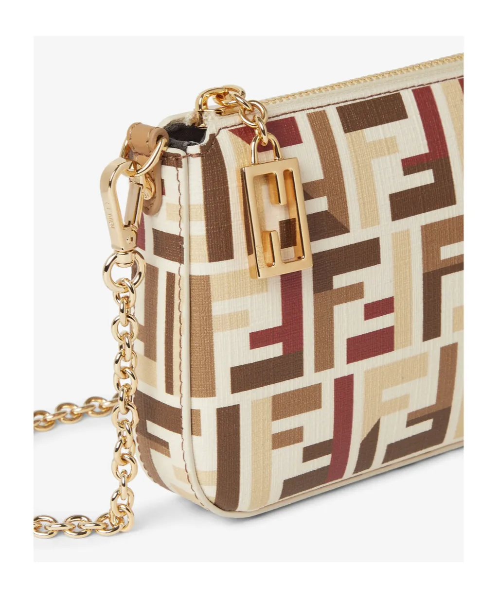 Pouch With Chain In Multicolor Ff Fabric